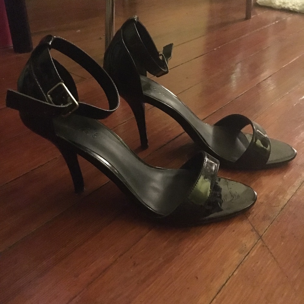 Black Ankle Strap Heels